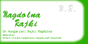 magdolna rajki business card